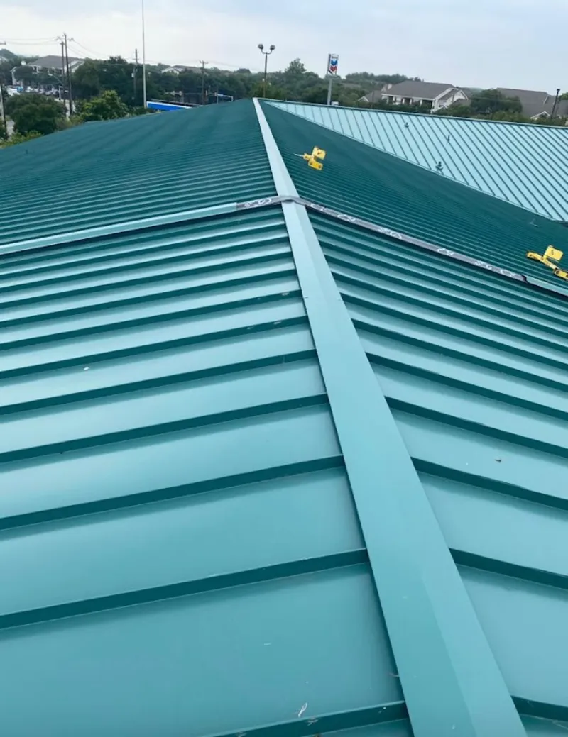 Green commercial metal roof ridge and valley for Metal Roof Repair in Port Jervis